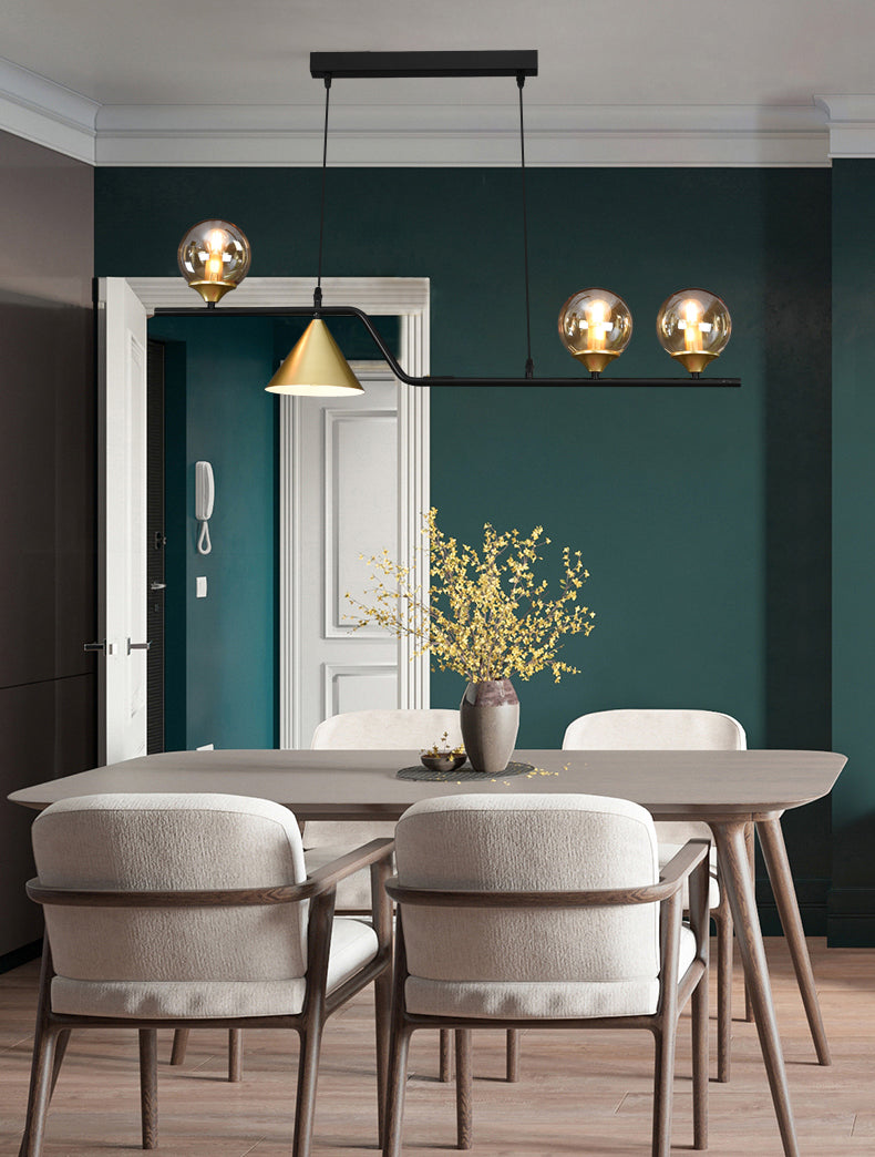 Modern Island Lighting Linear Clear Glass Kroonluchter Licht armatuur voor eetkamer