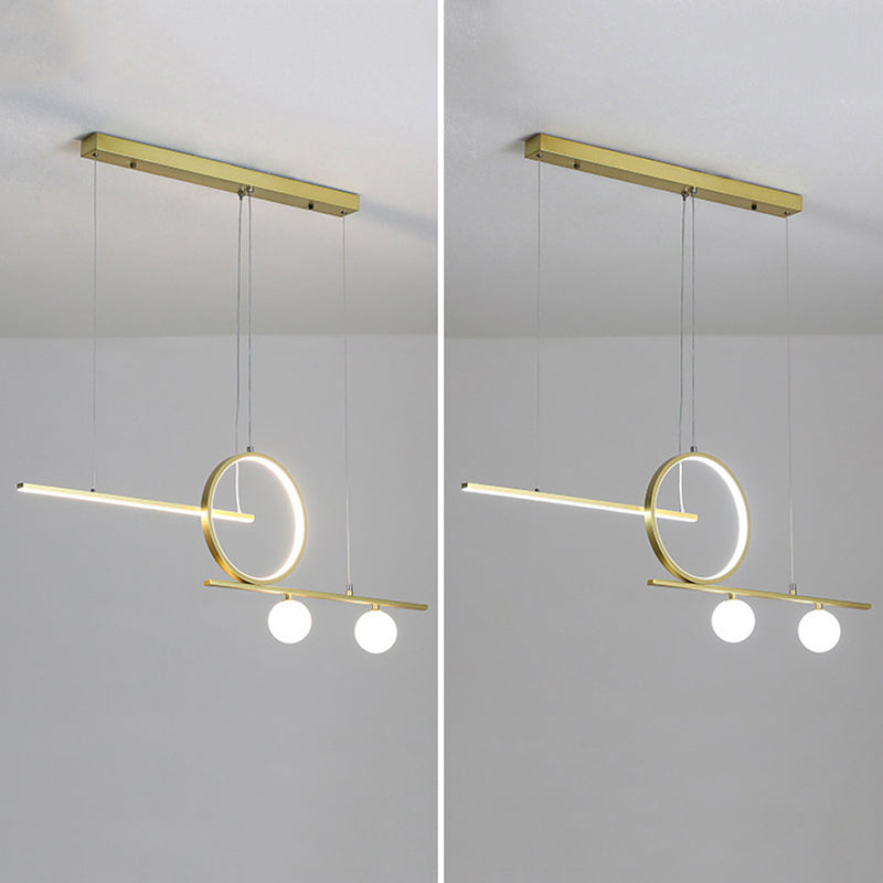 Geometric Island Lights Modern Pendant Chandelier Metal 4 Light Island Lighting