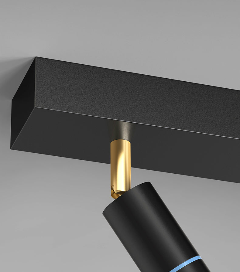 Moderne Kronleuchterzylinder Island Leuchten Metallinselbeleuchtung in Schwarz und Gold