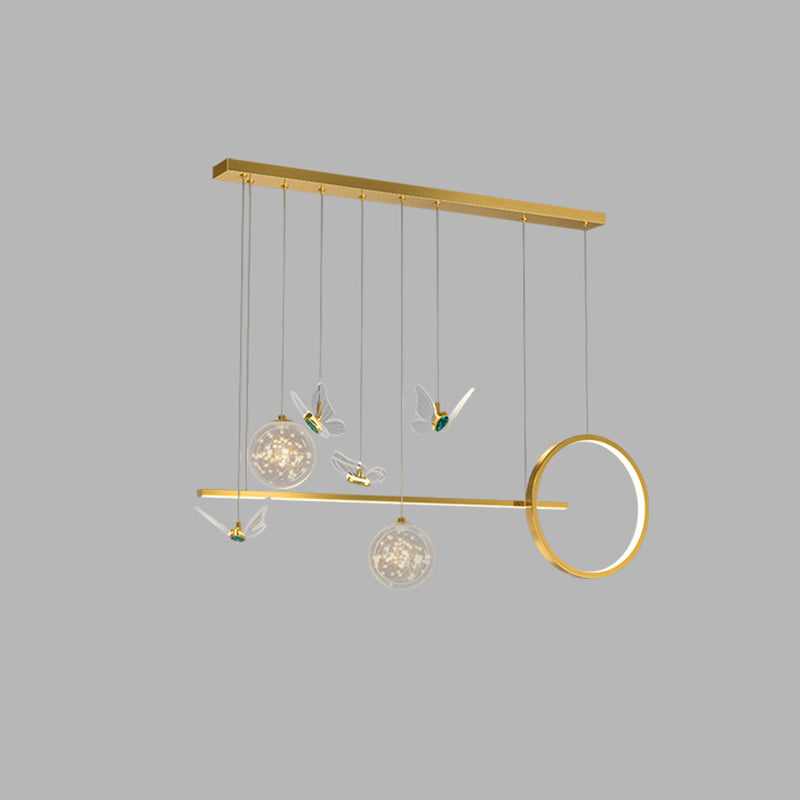 Modern Pendant Lighting Geometric Chandelier Light Metal 8 Light Island Lighting