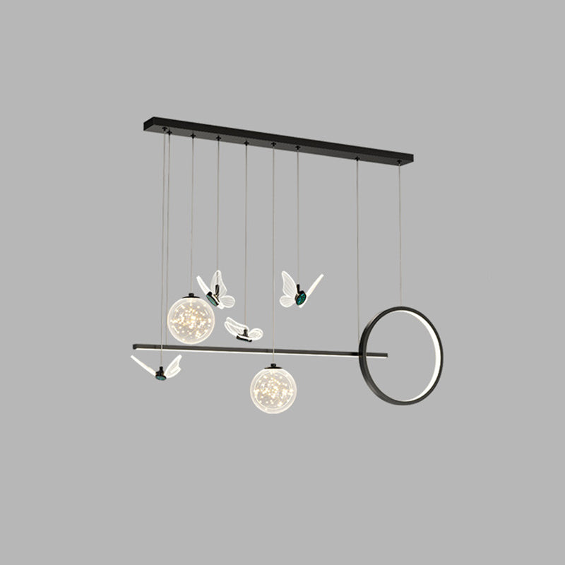 Modern Pendant Lighting Geometric Chandelier Light Metal 8 Light Island Lighting