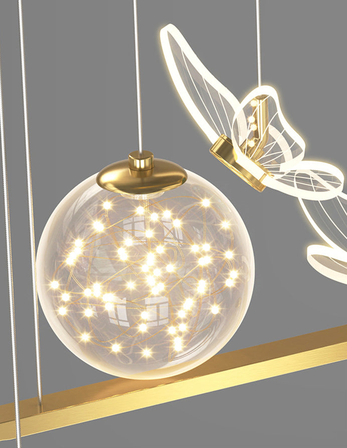 Modern Pendant Lighting Geometric Chandelier Light Metal 8 Light Island Lighting