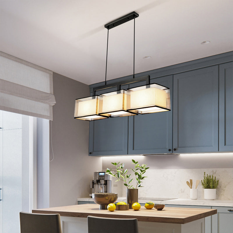 Modern Kitchen Island Lighting Cube Island Lighting Metal 3 Light Island Lights