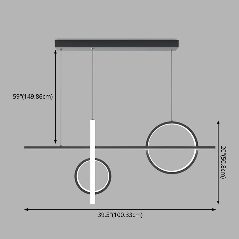 4 Light Geometric Island Lights Modern Kitchen Island Lighting Metal Island Chandelier