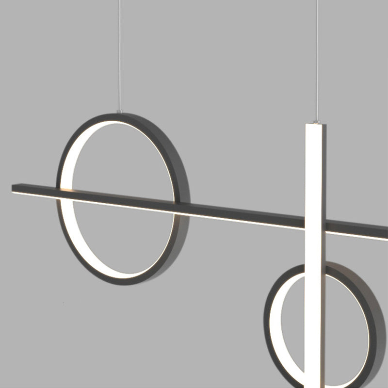 4 Light Geometric Island Lights Modern Kitchen Island Lighting Metal Island Chandelier