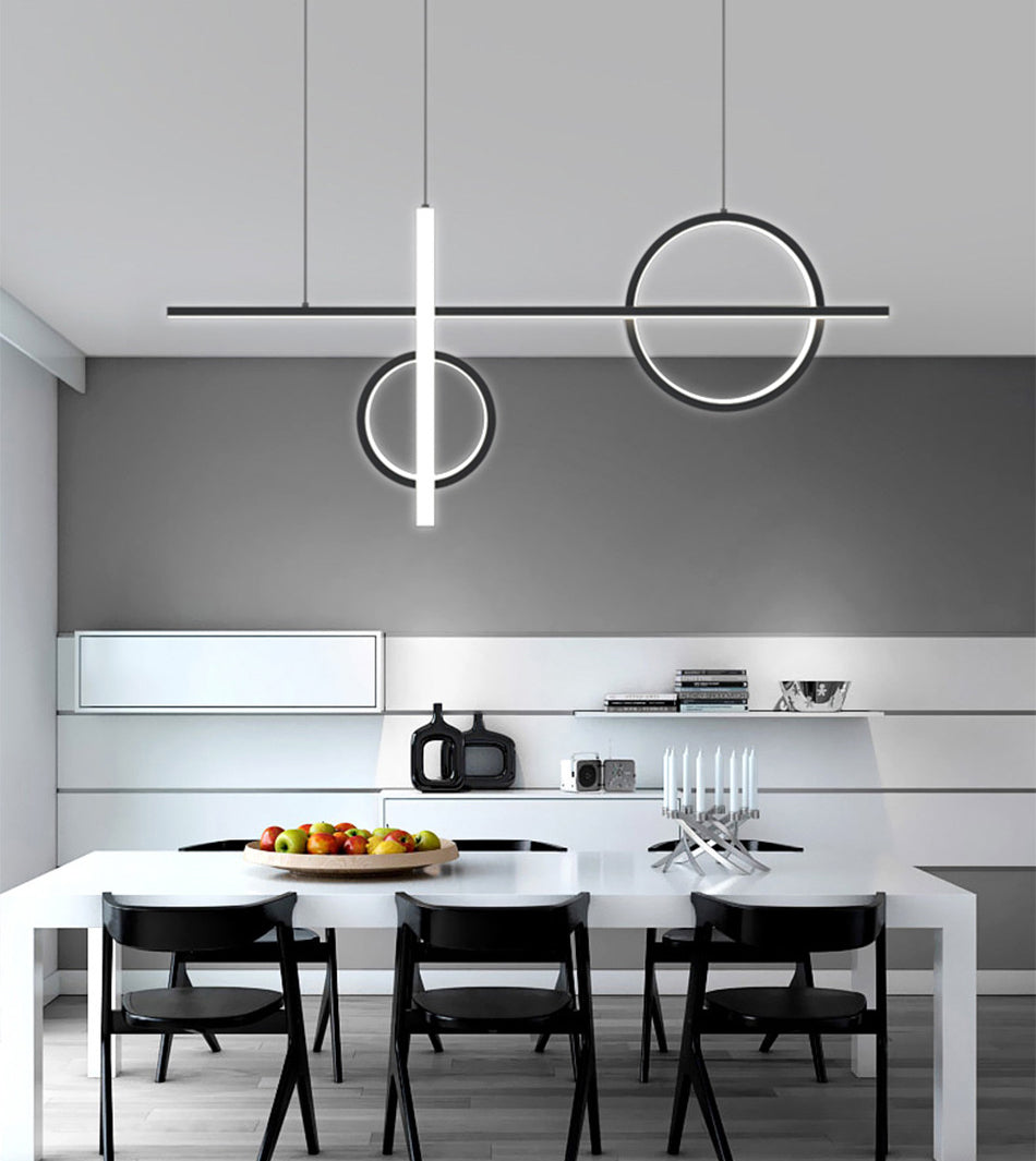 4 Light Geometric Island Lights Modern Kitchen Island Lighting Metal Island Chandelier