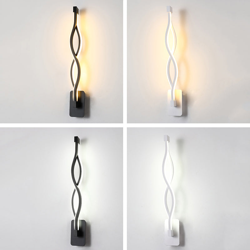 Modern Minimalist LED Wall Light Aluminium Linear Wall Lamp with Silicone Shade