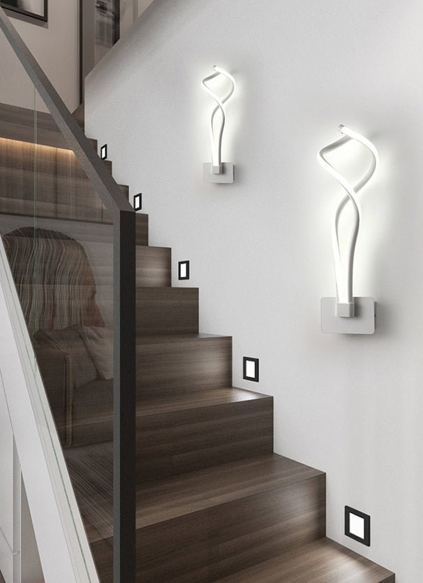 Modern Minimalist LED Wall Light Aluminium Linear Wall Lamp with Silicone Shade