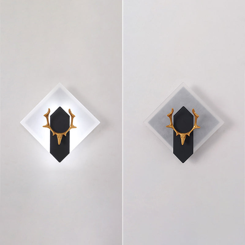 Antlers in alluminio Light Minimalismo Minimalismo a 1 luce Sconce per soggiorno