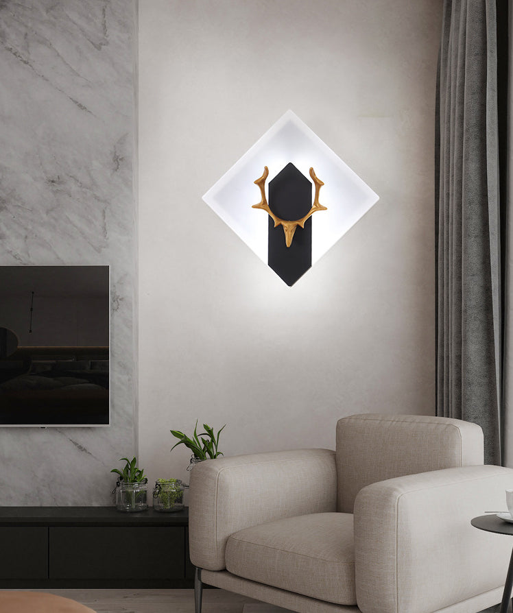 Antlers in alluminio Light Minimalismo Minimalismo a 1 luce Sconce per soggiorno