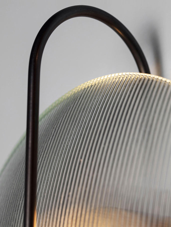 1-licht ronde wand SCONCE Moderne eenvoudige stijl glazen wandverlichting in zwart en goud