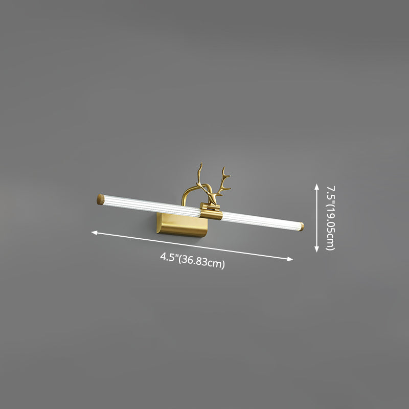 Vanité moderne Lights Lights Copper 1-Light Wall Éclairage mural pour salle de bain