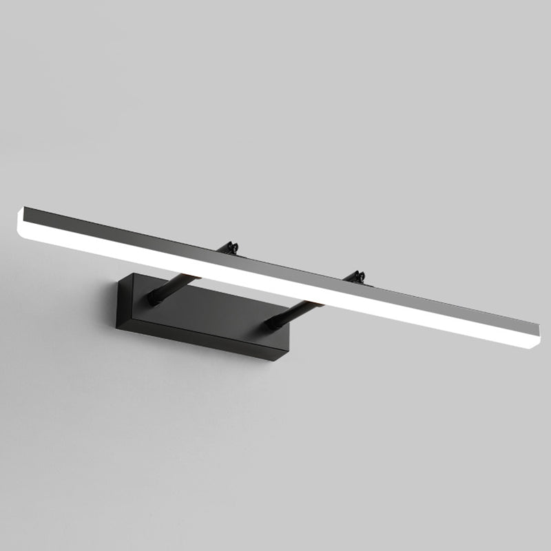 Linear Shade Swing Arm Wall Lighting Modern Style Metal 1 Light Sconce Lamp