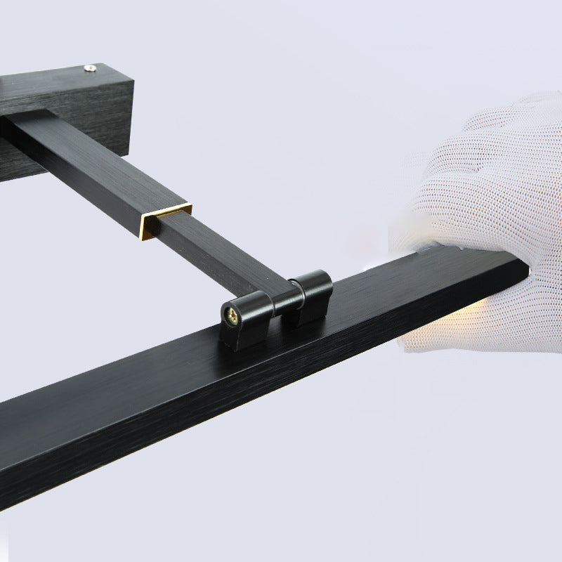 Lineare Schattenschwung Armwand Beleuchtung moderner Metall 1 hellleuchte Lampe in Schwarz