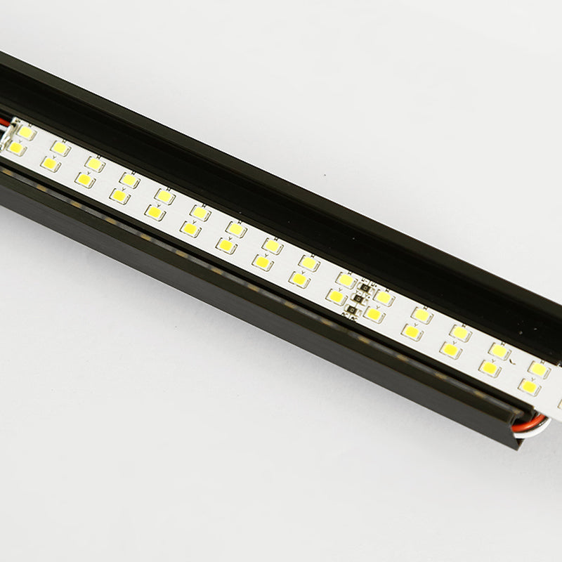 Lineare Schattenschwung Armwand Beleuchtung moderner Metall 1 hellleuchte Lampe in Schwarz