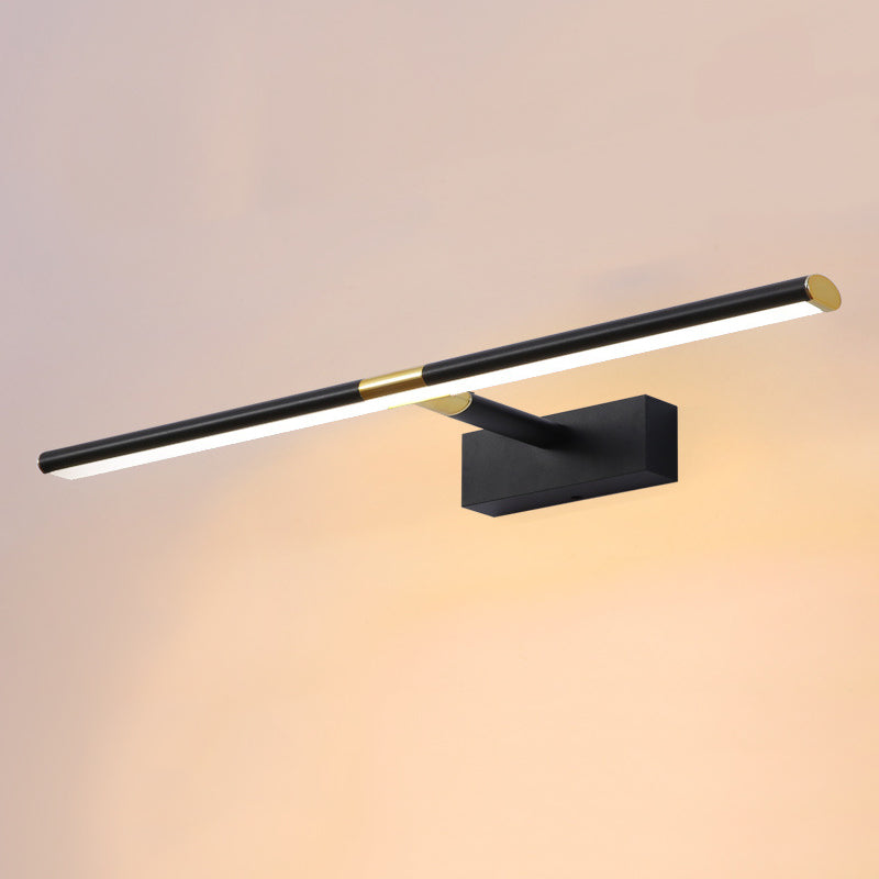 Lineare Schattenschwung Armwand Beleuchtung moderner Metall 1 hellleuchte Lampe in Schwarz