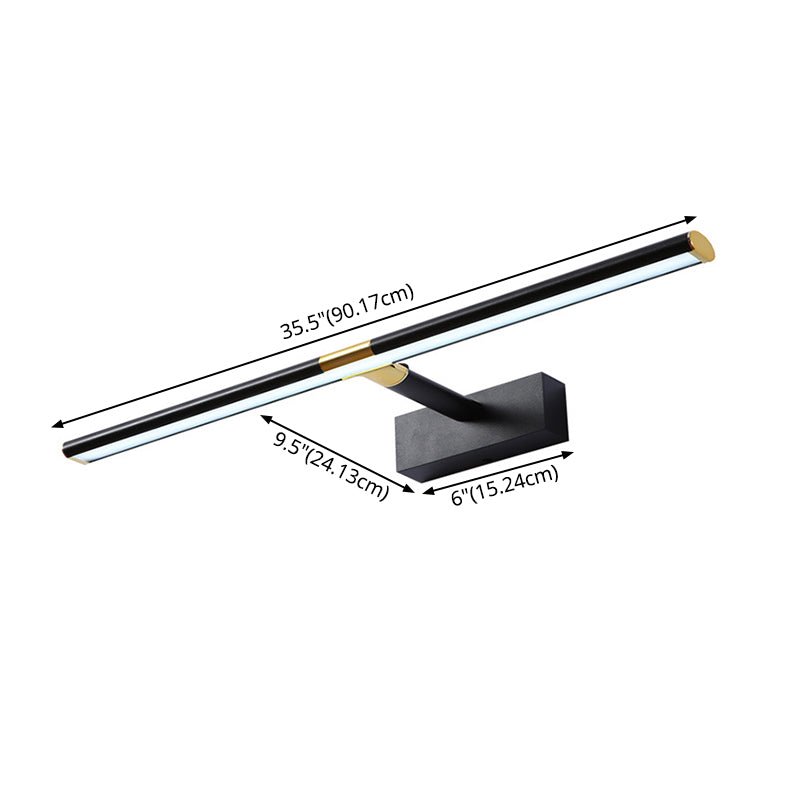 Lineare Schattenschwung Armwand Beleuchtung moderner Metall 1 hellleuchte Lampe in Schwarz