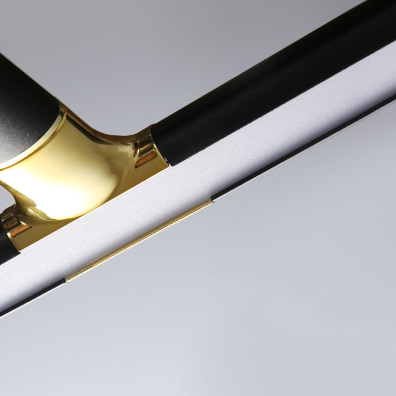 Lineare Schattenschwung Armwand Beleuchtung moderner Metall 1 hellleuchte Lampe in Schwarz