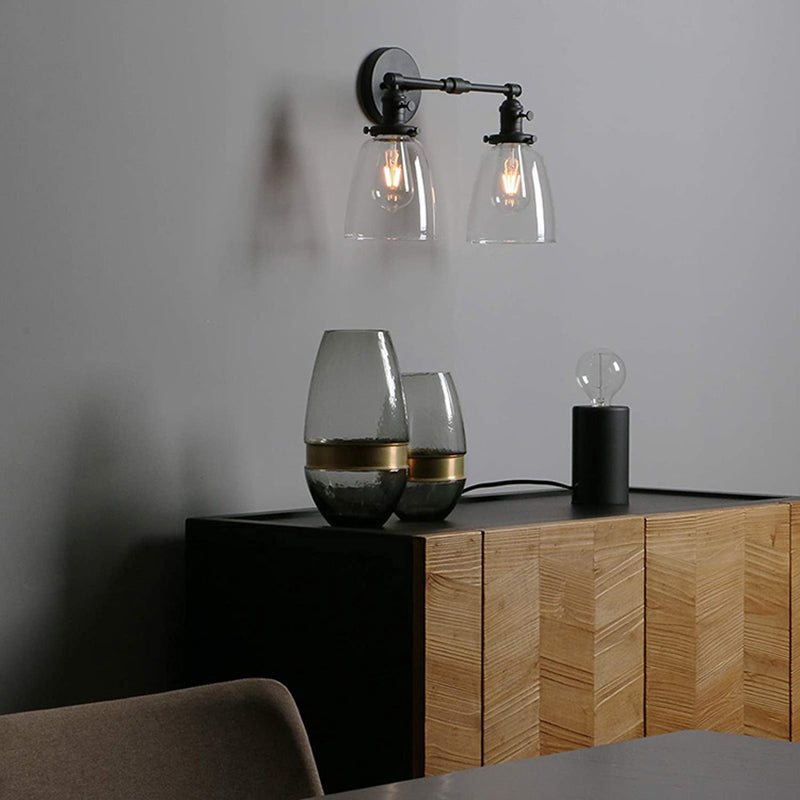 Mirror de verre lumières murales modernes simples stlye multi-têtes de montage mural