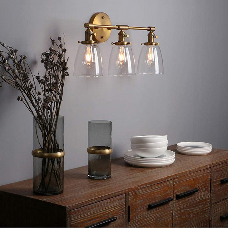 Mirror de verre lumières murales modernes simples stlye multi-têtes de montage mural