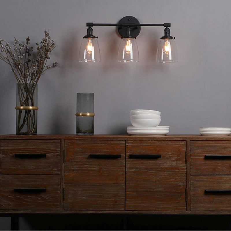 Mirror de verre lumières murales modernes simples stlye multi-têtes de montage mural