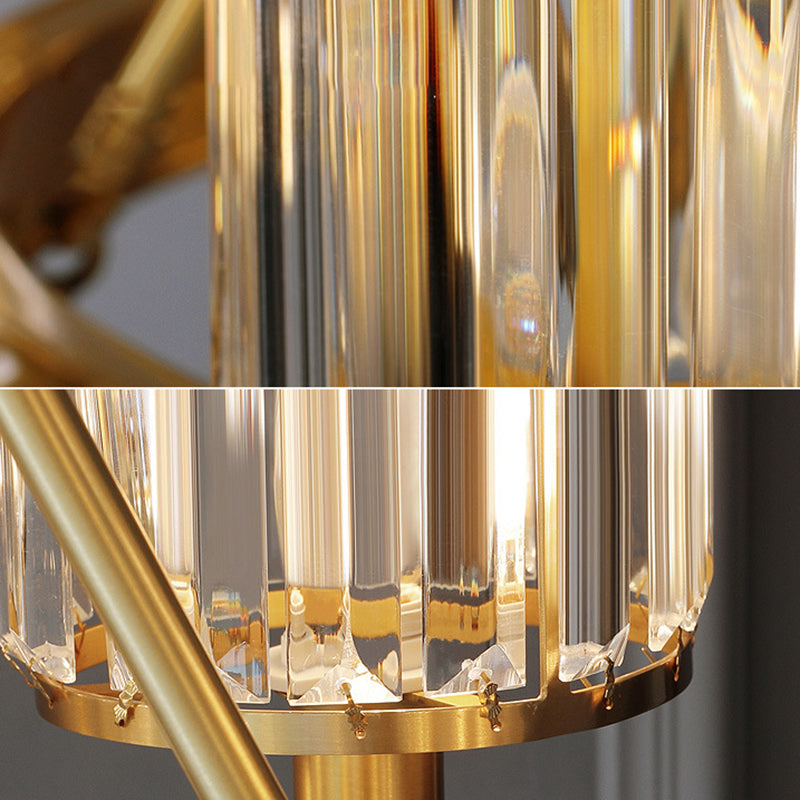 Traditional Copper Pendant Light Sputnik Cylinder Ceiling Light for Living Room