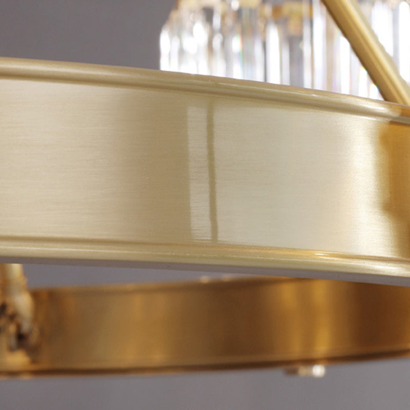 Traditional Copper Pendant Light Sputnik Cylinder Ceiling Light for Living Room