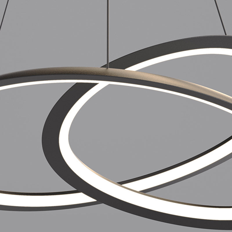 Luces de techo colgantes de metal modernas Candelera colgante lineal para sala de estar