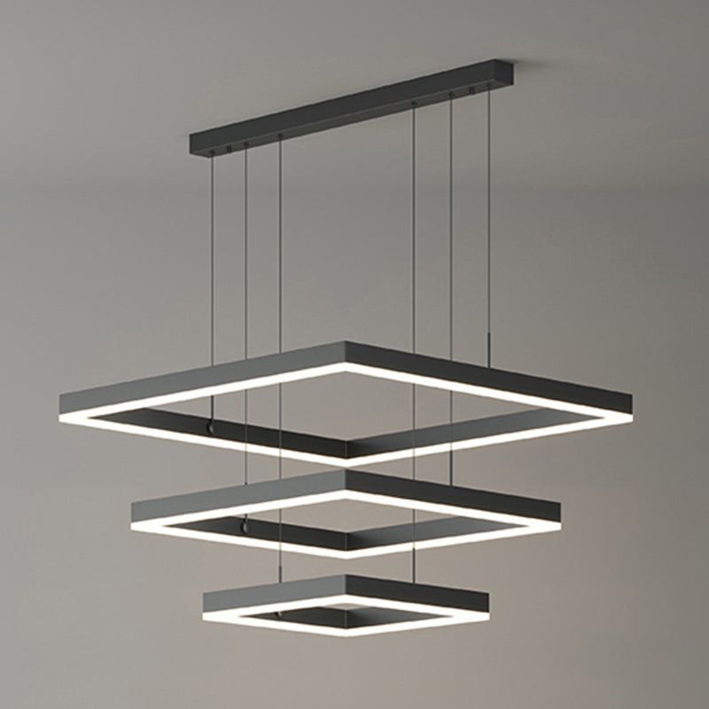 Modern Chandeliers For Dining Room Multiple Squares Chandelier Light Fixture