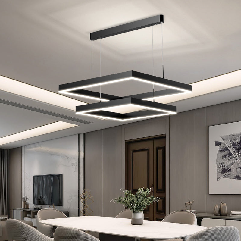 Modern Chandeliers For Dining Room Multiple Squares Chandelier Light Fixture