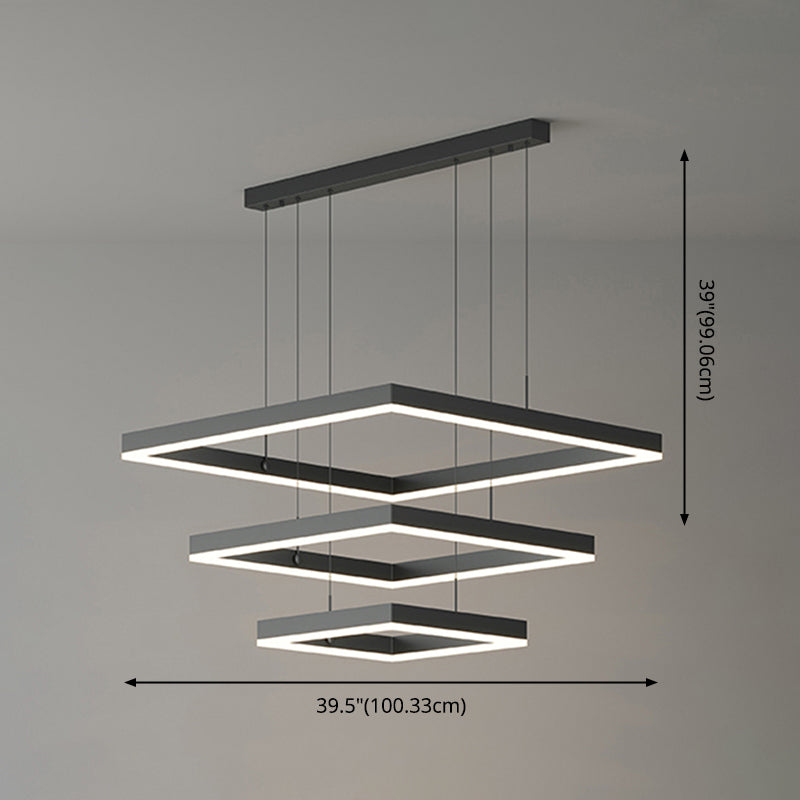 Modern Chandeliers For Dining Room Multiple Squares Chandelier Light Fixture