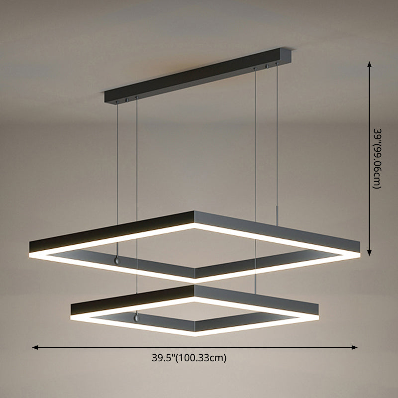 Modern Chandeliers For Dining Room Multiple Squares Chandelier Light Fixture