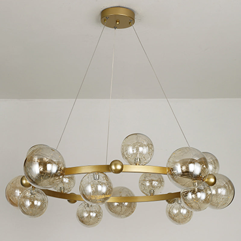 Modern Dining Room Lighting Globe-Shaped Pendant Lights Glass Pendant Chandelier