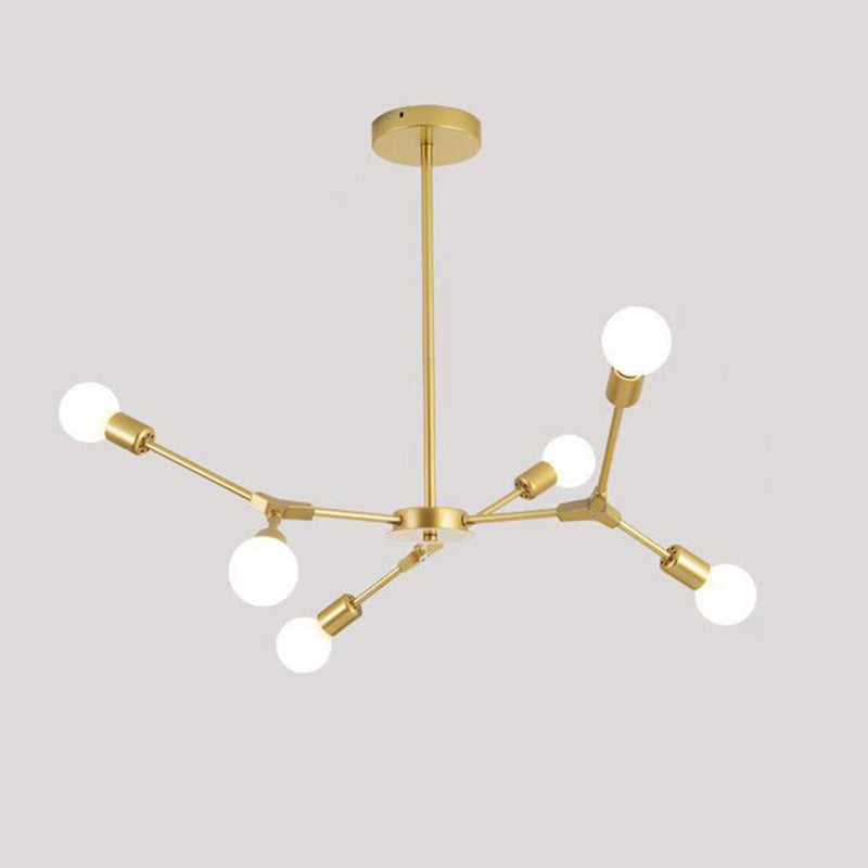 Branche Métal Chandelier Light Multi Light Sanging Lampe pour le salon