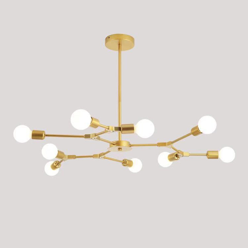 Branche Métal Chandelier Light Multi Light Sanging Lampe pour le salon