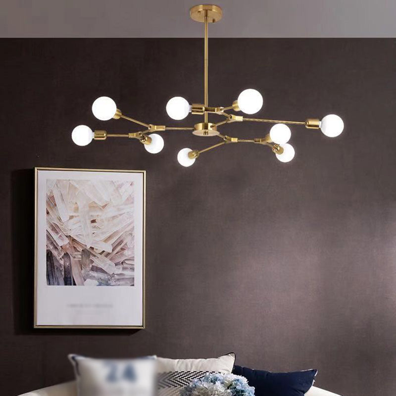 Branche Métal Chandelier Light Multi Light Sanging Lampe pour le salon