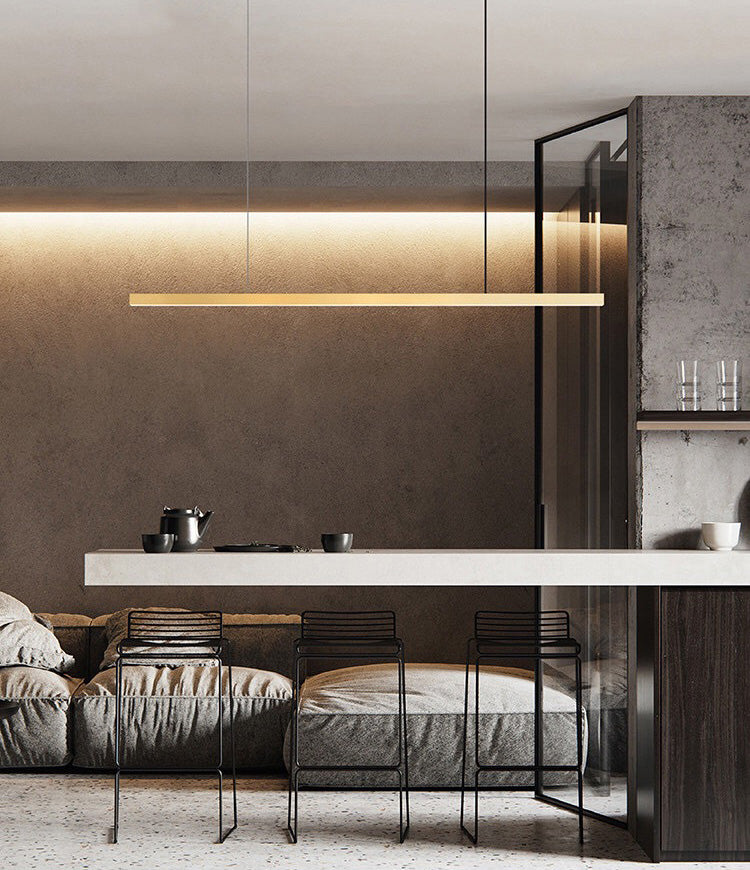 Linear Isola Lighting Acrilic Contemporary Simplicity Fishings a sospensione per il ristorante