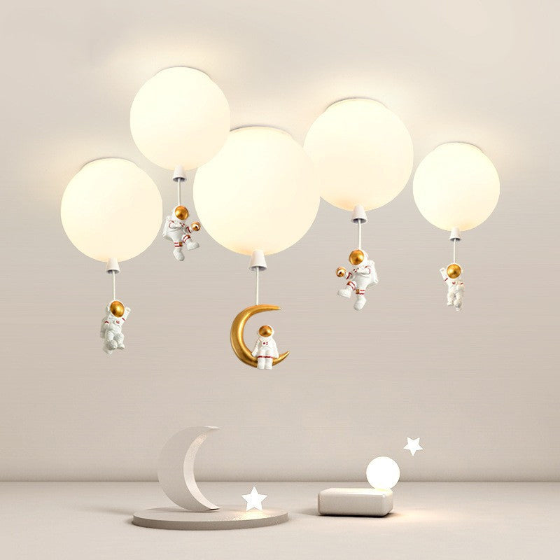 Plafonnier à affleurement d'astronautes pour chambre d'enfant, plafonnier créatif en acrylique