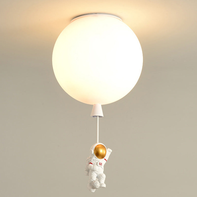 Plafonnier à affleurement d'astronautes pour chambre d'enfant, plafonnier créatif en acrylique