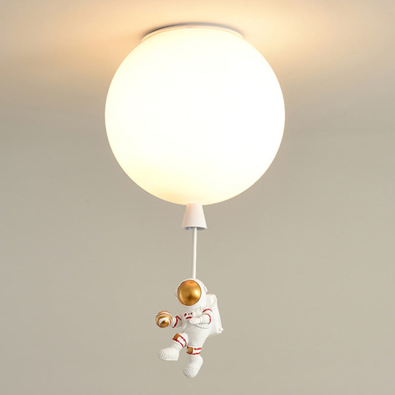Plafonnier à affleurement d'astronautes pour chambre d'enfant, plafonnier créatif en acrylique