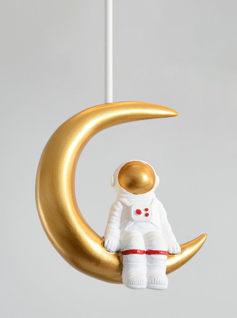 Plafonnier à affleurement d'astronautes pour chambre d'enfant, plafonnier créatif en acrylique