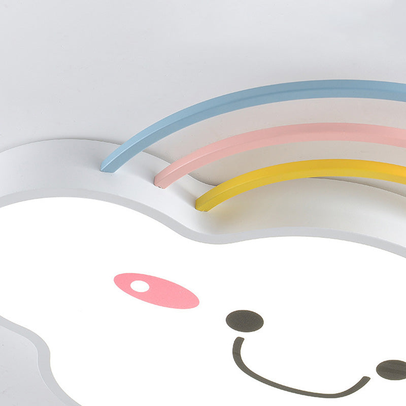 Cloud Pattern Flush Mount Light Acrylic Three color Light Fixture for Kid's Room
