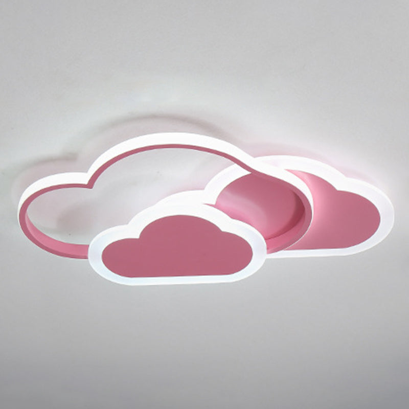 DEL Flush Mount Light Simplicité Metallic Child Room Flush Mount Ceiling Light