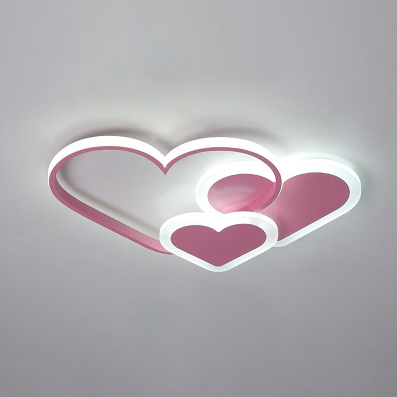 DEL Flush Mount Light Simplicité Metallic Child Room Flush Mount Ceiling Light