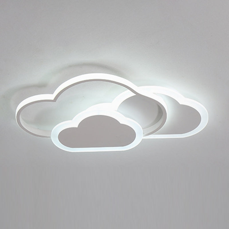 DEL Flush Mount Light Simplicité Metallic Child Room Flush Mount Ceiling Light