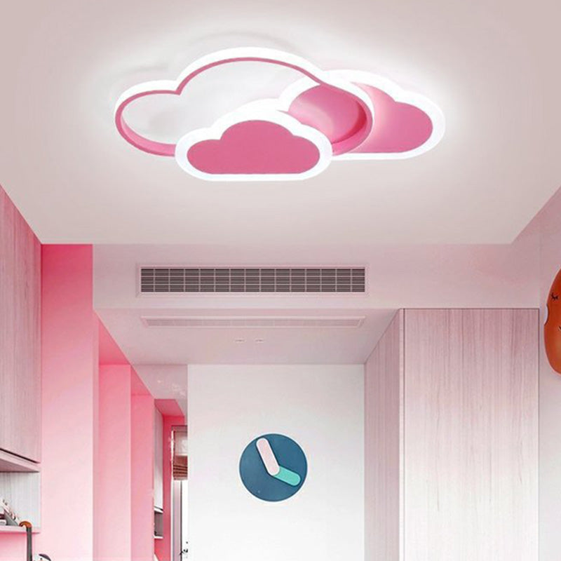 DEL Flush Mount Light Simplicité Metallic Child Room Flush Mount Ceiling Light