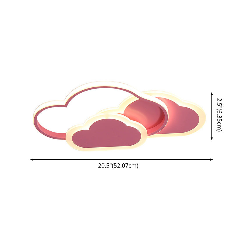 DEL Flush Mount Light Simplicité Metallic Child Room Flush Mount Ceiling Light