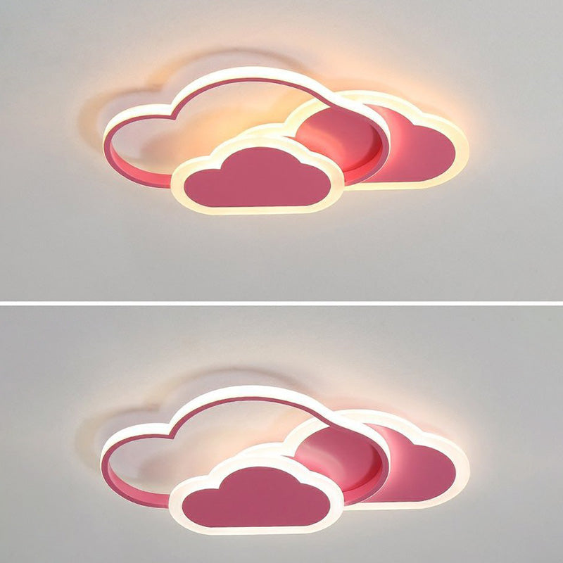 DEL Flush Mount Light Simplicité Metallic Child Room Flush Mount Ceiling Light