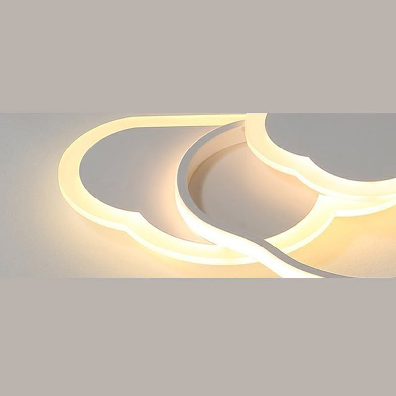 DEL Flush Mount Light Simplicité Metallic Child Room Flush Mount Ceiling Light