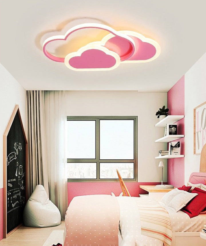 DEL Flush Mount Light Simplicité Metallic Child Room Flush Mount Ceiling Light